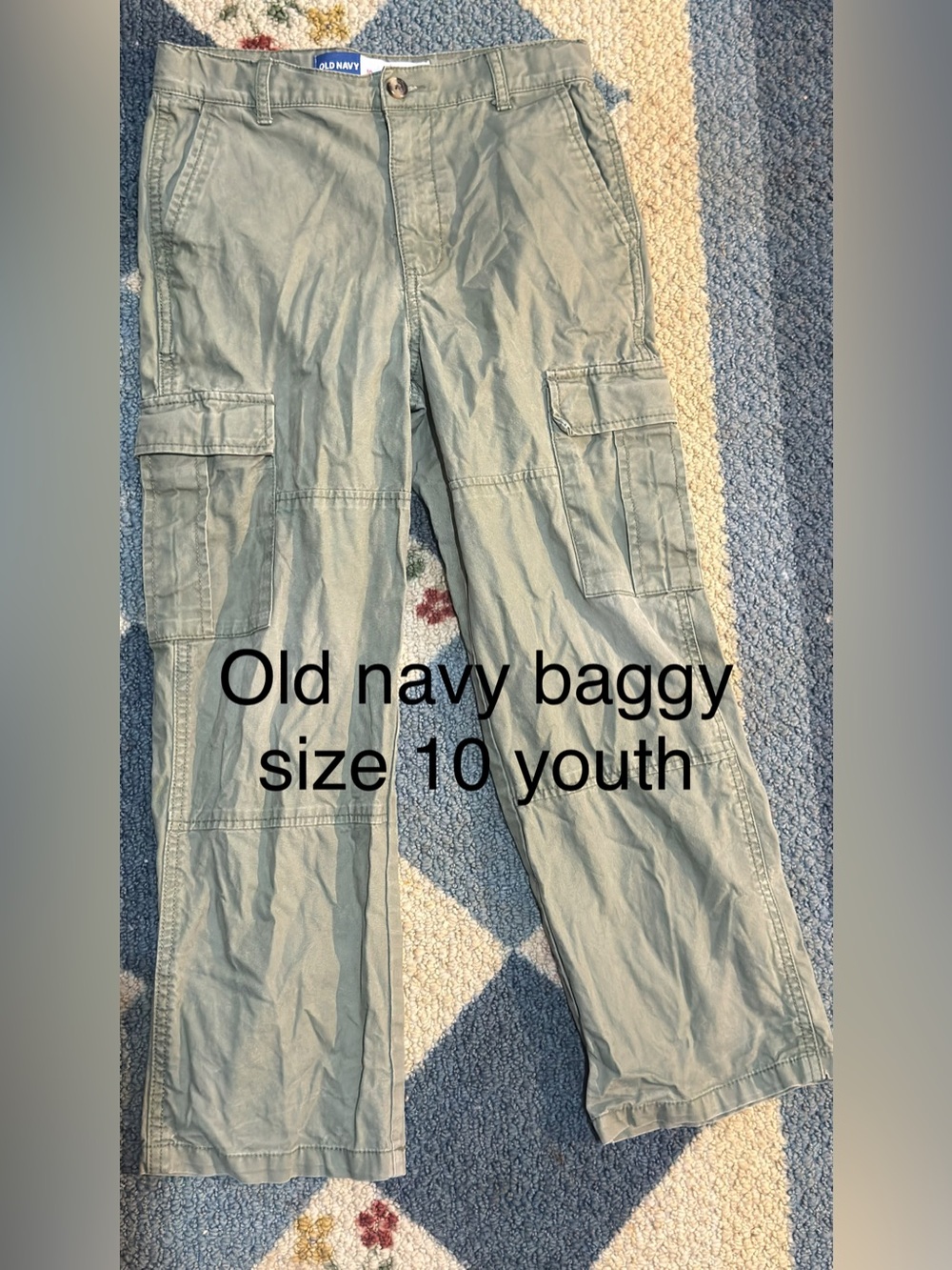Old Navy Youth Baggy Cargo Pants - Olive
